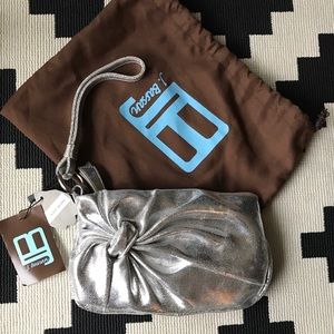 J. Bassan Silver Evening Clutch/Wristlet Y2K